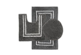 St Mary's Tufted 3 Piece Cotton Bath Rug Set With Lid